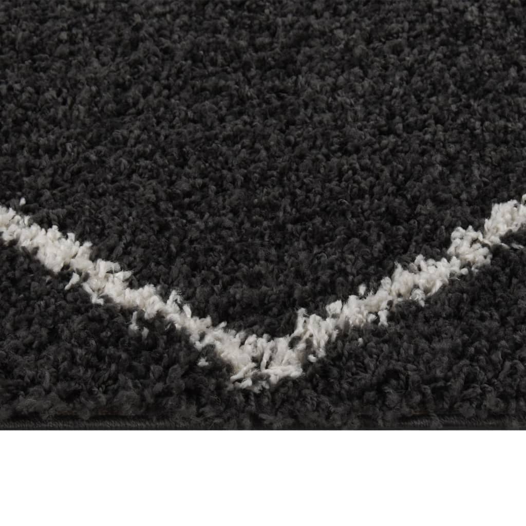 VidaXL rug Shaggy high pile 80x150 cm Crèmeen anthracite color