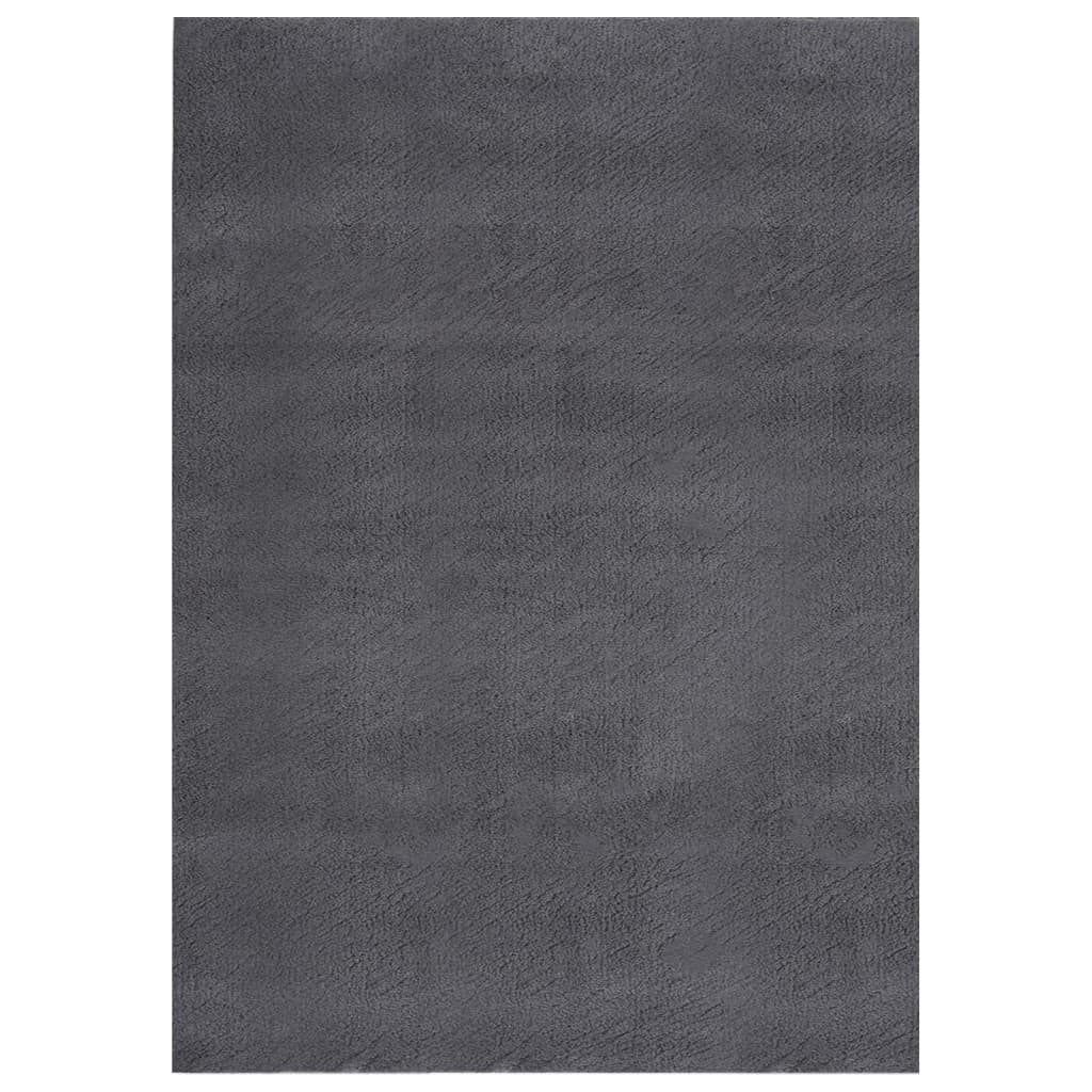 Tapis vidaxl lavable à pôle court antidérapant 120x170 cm anthracite