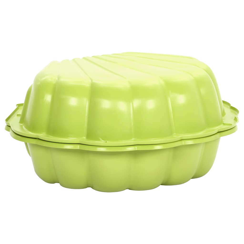 Vidaxl Sandboxs 2 PCS 77x87x21 cm Green en plastique