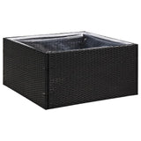 Vidaxl Planning Box 80x80x40 cm Poly Rattan negro