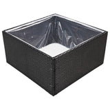 Vidaxl Planning Box 80x80x40 cm Poly Rattan negro