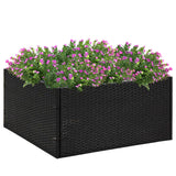 Vidaxl Planning Box 80x80x40 cm Poly Rattan negro