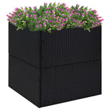 Vidaxl Planning Box 80x80x80 cm poli rattan czarny