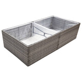 Vidaxl Planning Box 157x80x40 cm Poly Rattan Grey