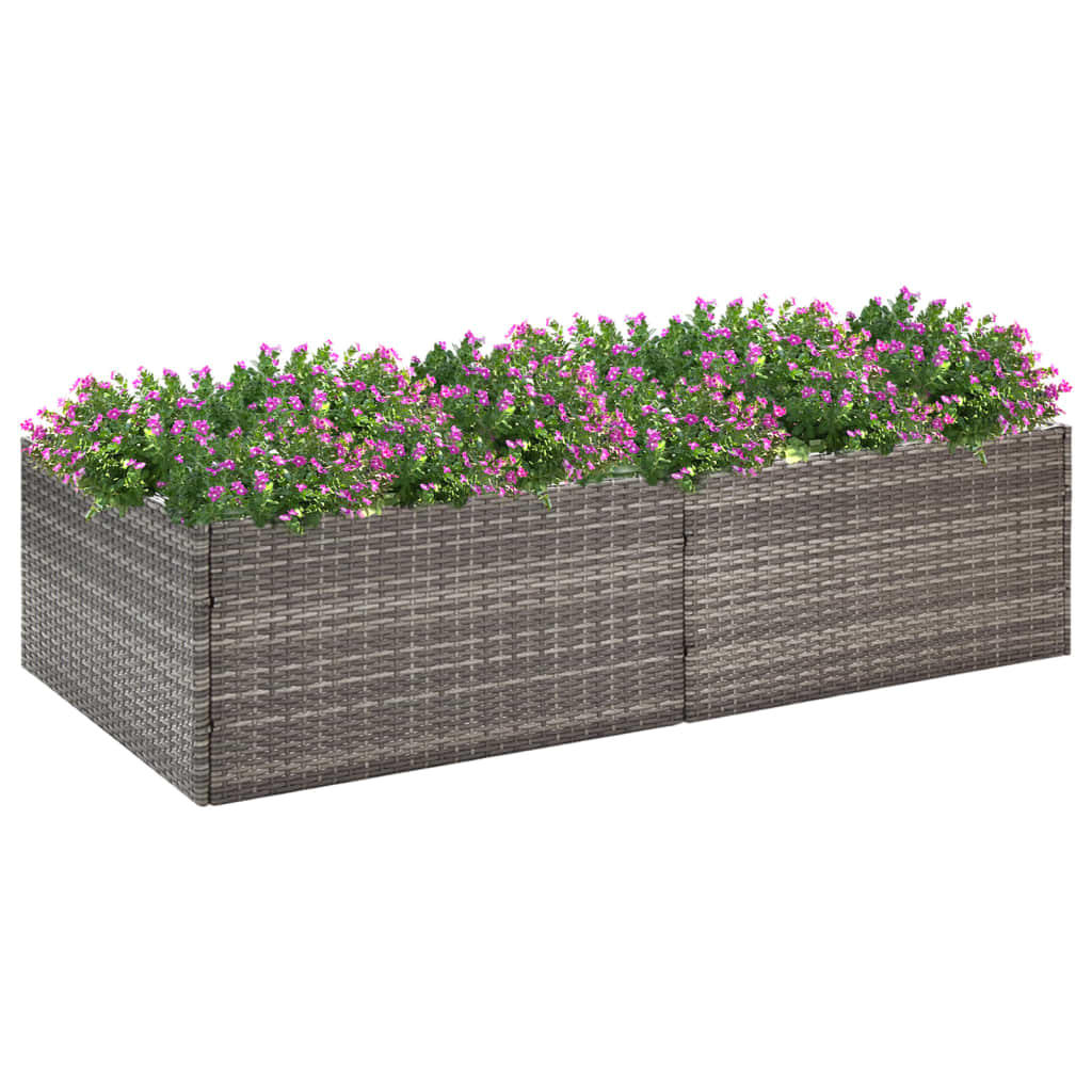 Vidaxl Planning Box 157x80x40 cm Poly Rattan Grey