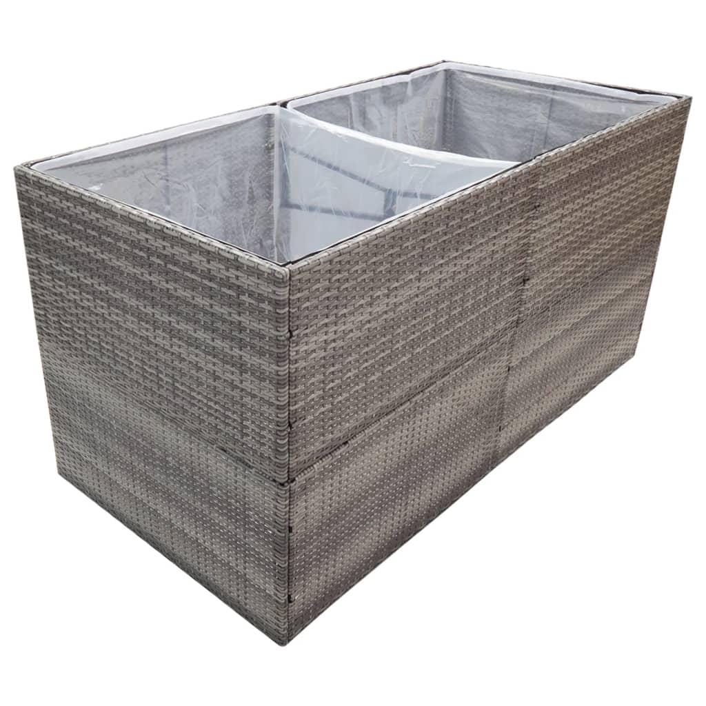 Vidaxl Planning Box 157x80x80 cm Poly Rattan Grey