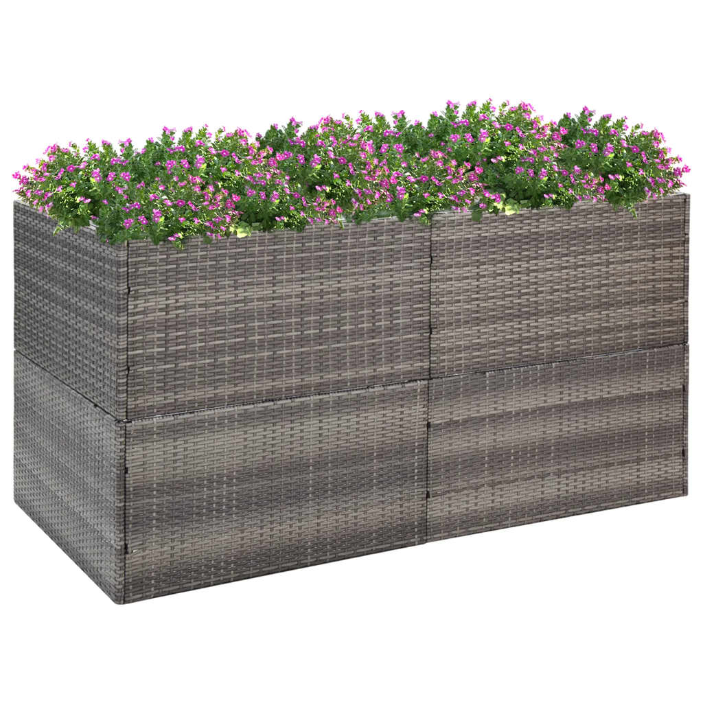 Vidaxl Planning Box 157x80x80 cm Poly Rattan Grey