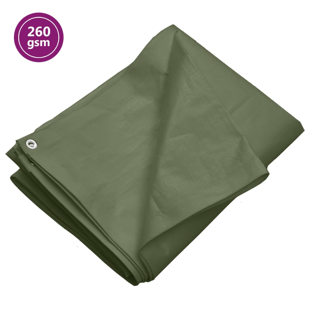 VidaXL Dekzeil 260 g m² 8x12 m HDPE groen