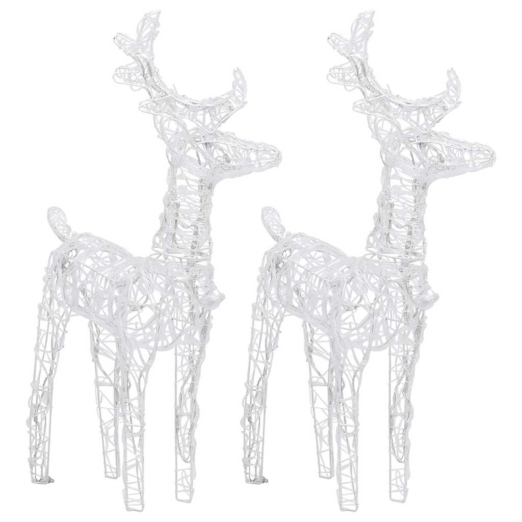 Vidaxl Christmas animals 2 st 80 LEDs Acrylic Cold White