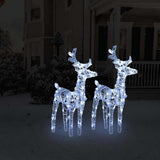 Vidaxl Christmas animals 2 st 80 LEDs Acrylic Cold White