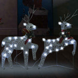 Vidaxl Christmas Animals 2 ST 40 diody LED w kolorze srebrnym