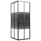 Vidaxl shower cubicle stripes 80x70x180 cm ESG black