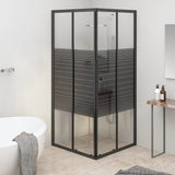 Vidaxl shower cubicle stripes 80x80x180 cm ESG black