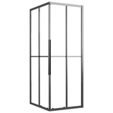 Vidaxl shower cubicle 80x70x180 cm half -mat ESG black