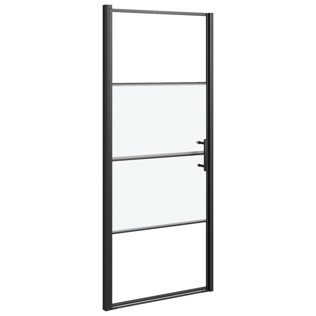 Vidaxl Doccia porta mezza -MAT 81x195 cm Black indurito