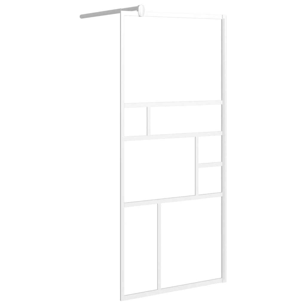 Vidaxl Walk-In Shower Mall 90x195 cm ESG-Glas White