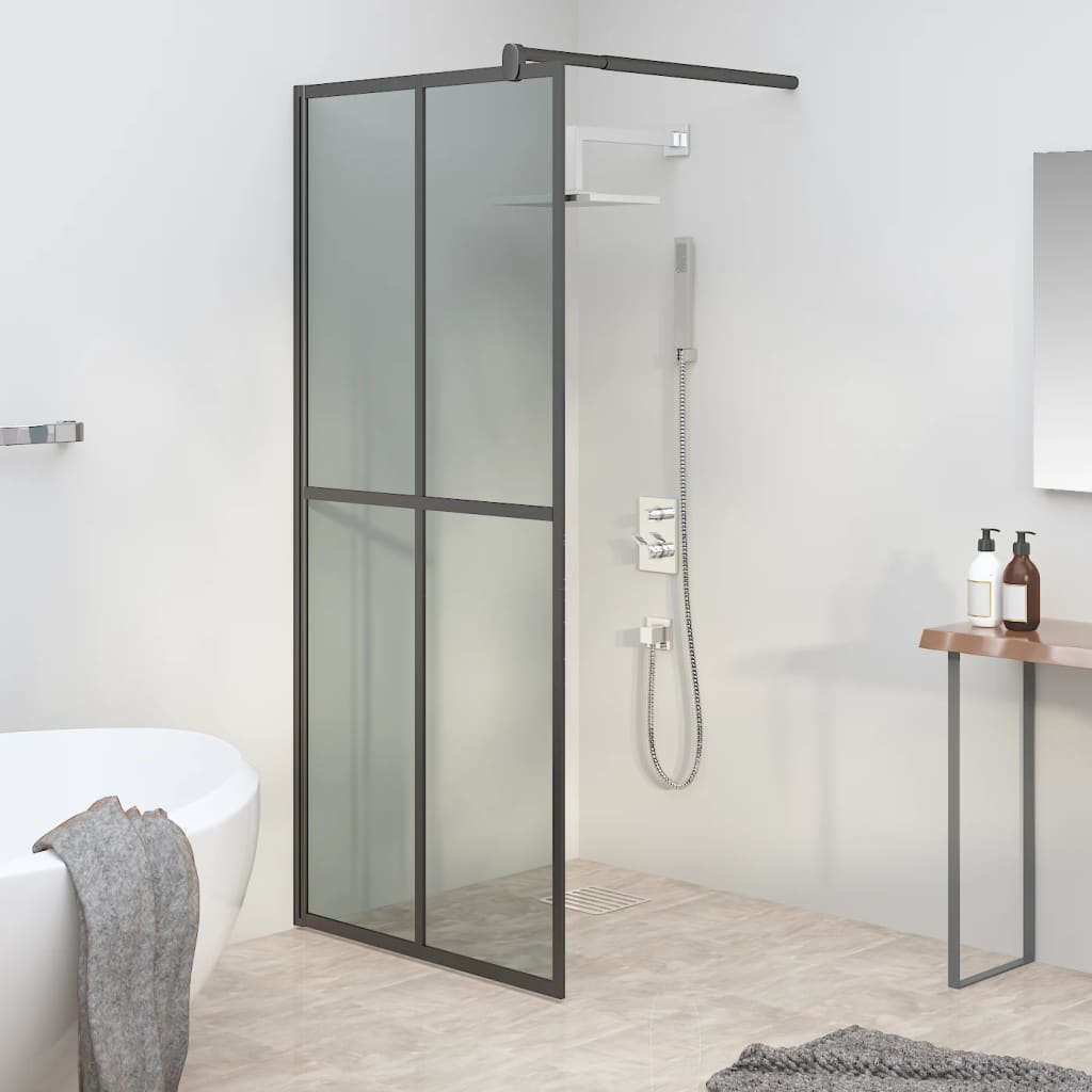 Vidaxl Walk -En Shower Screen 80x195 cm de temperamento oscuro