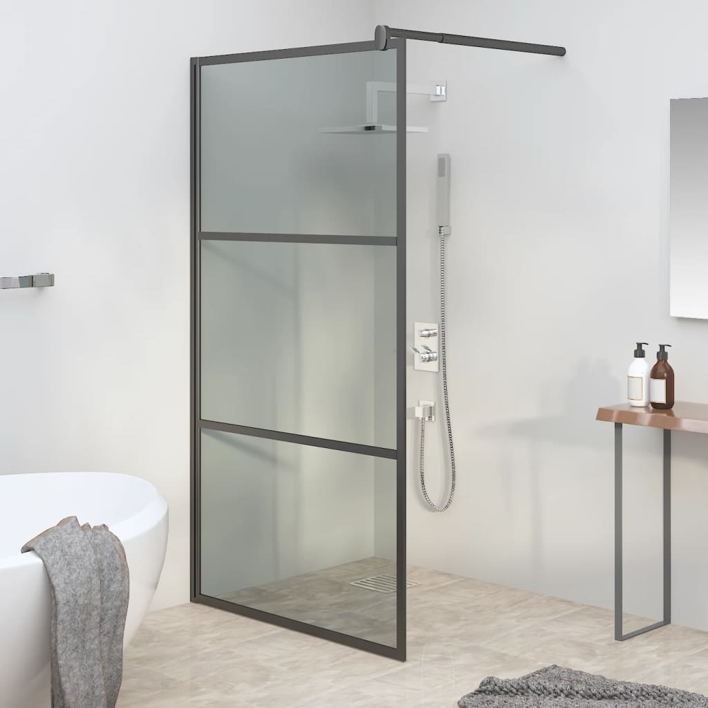 Vidaxl Walk-In Walking Mur 100x195 cm noir esg noir