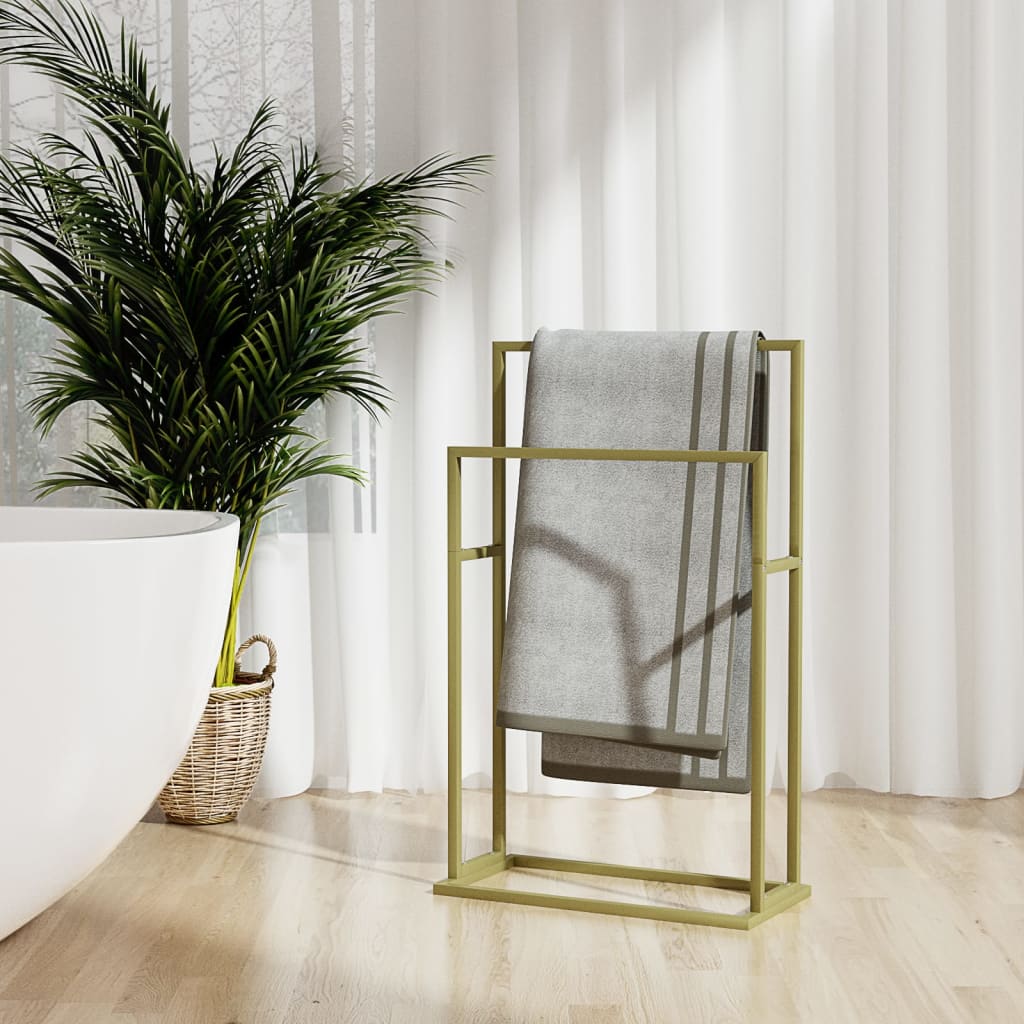 Porta asciugamano Vidaxl staccata 48x24x78,5 cm di colore in oro