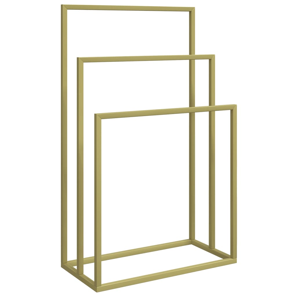 Rack asciugamano Vidaxl staccato 48x24x79 cm in oro colorato