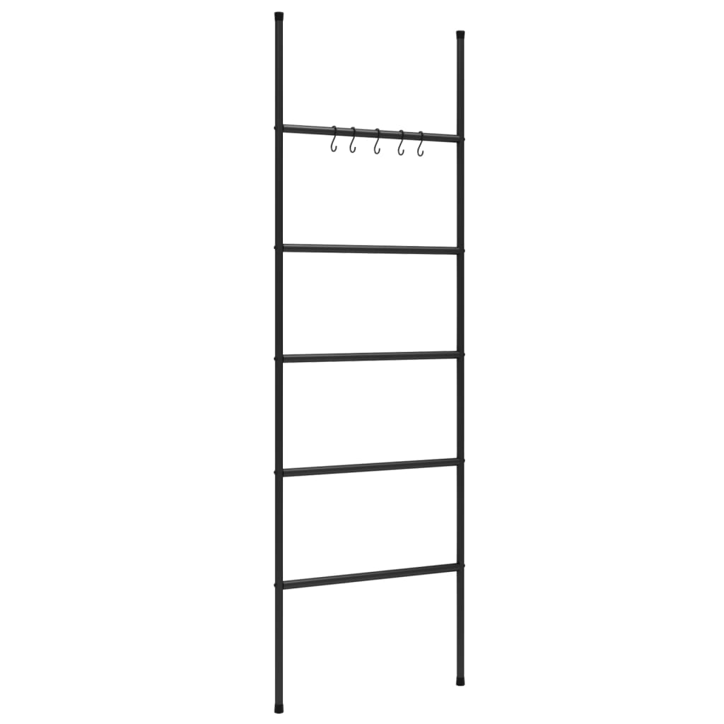 Scala del rack di asciugamano Vidaxl con 5 strati 58x175 cm di ferro nero