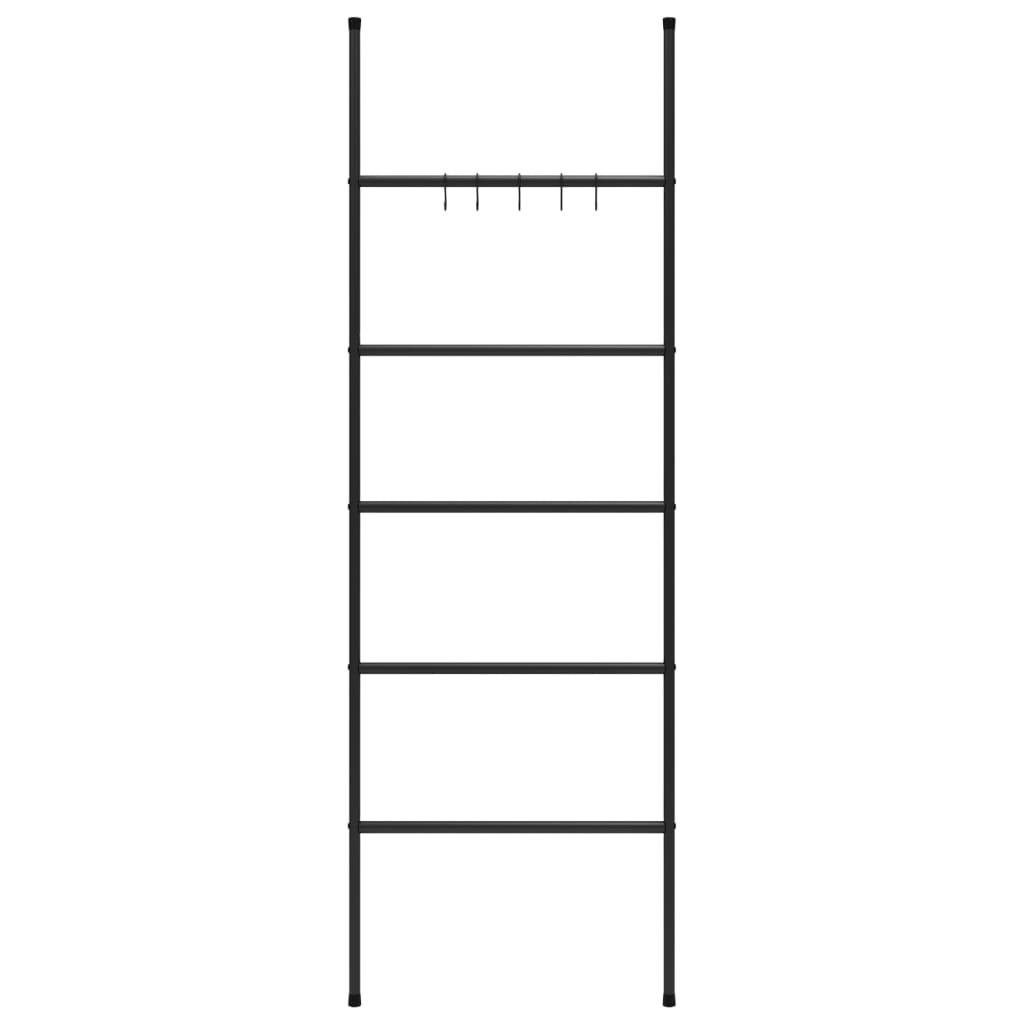 Scala del rack di asciugamano Vidaxl con 5 strati 58x175 cm di ferro nero