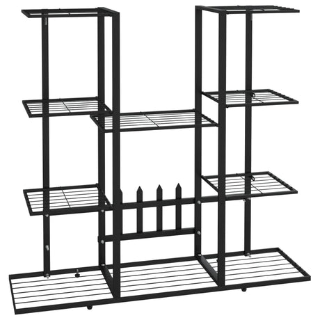 VidaXL Bloemenstandaard 94,5x25x89 cm ijzer zwart