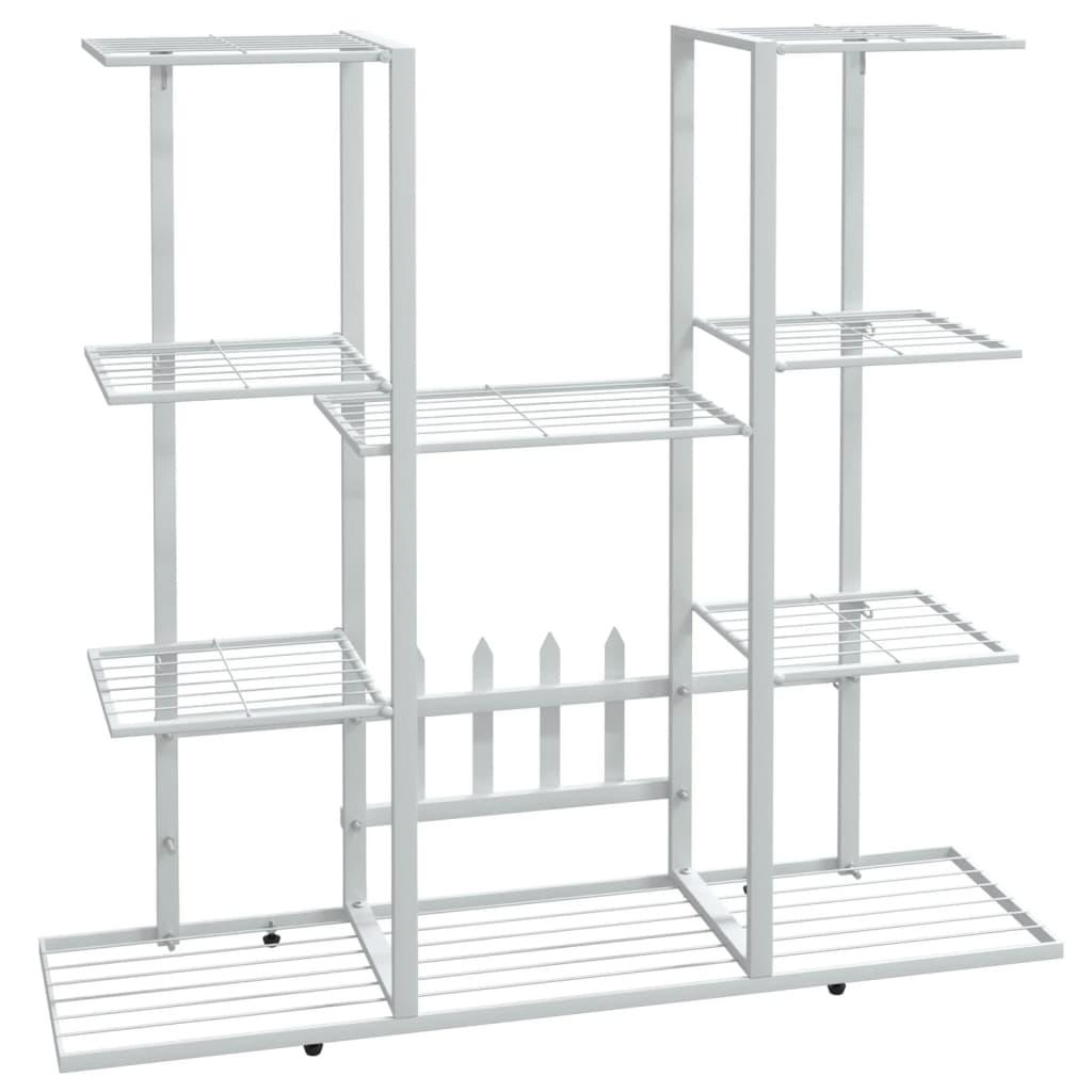 Vidaxl Blomsterstandard 94,5x25x89 cm jernhvit