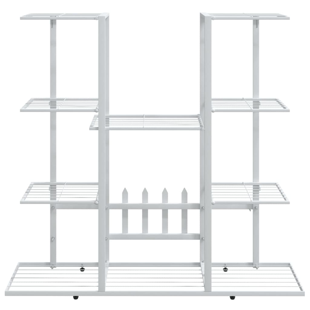 VidaXL Bloemenstandaard 94,5x25x89 cm ijzer wit