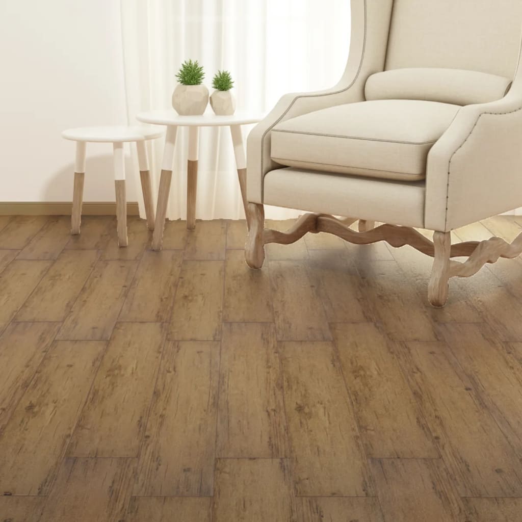 Vidaxl Floorboards Self -adhesive 2.51 m² 2 mm PVC walnut brown