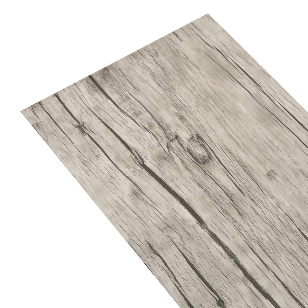 Tablas de piso Vidaxl autoadhesivo 2.51 m² 2 mm de roble lavado de PVC