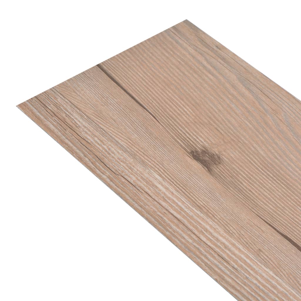 Boards de plancher vidaxl auto-adhésif 2,51 m² 2 mm PVC Brown Oak