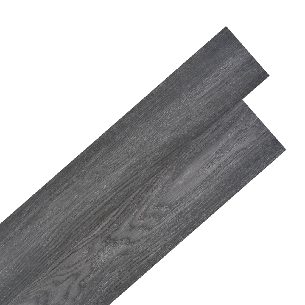 Vidaxl Floorboards Auto -Adhesivo 2.51 m² 2 mm PVC Blanco y negro