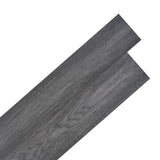 Vidaxl Floorboards Auto -Adhesivo 2.51 m² 2 mm PVC Blanco y negro