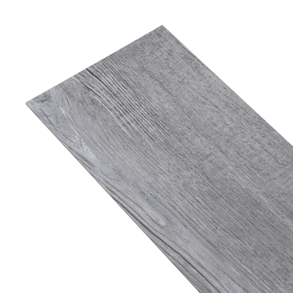 Vidaxl Piso de piso Autoadhesivo 2.51 m² 2 mm Mat PVC Madera Gris