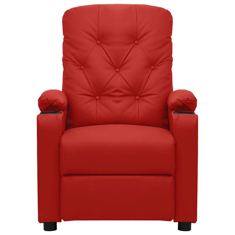 Vidaxl massagestoel elektrisch kunstleer wijnrood