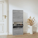 Vidaxl Schong Cabinet 59x17X150 cm Propertéiert Holz Greyoma