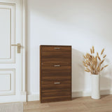 Vidaxl Schong Cabinet 59x17x108 cm schneiden Holzwolleken Oakfaarf