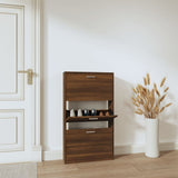 Vidaxl Schong Cabinet 59x17x108 cm schneiden Holzwolleken Oakfaarf