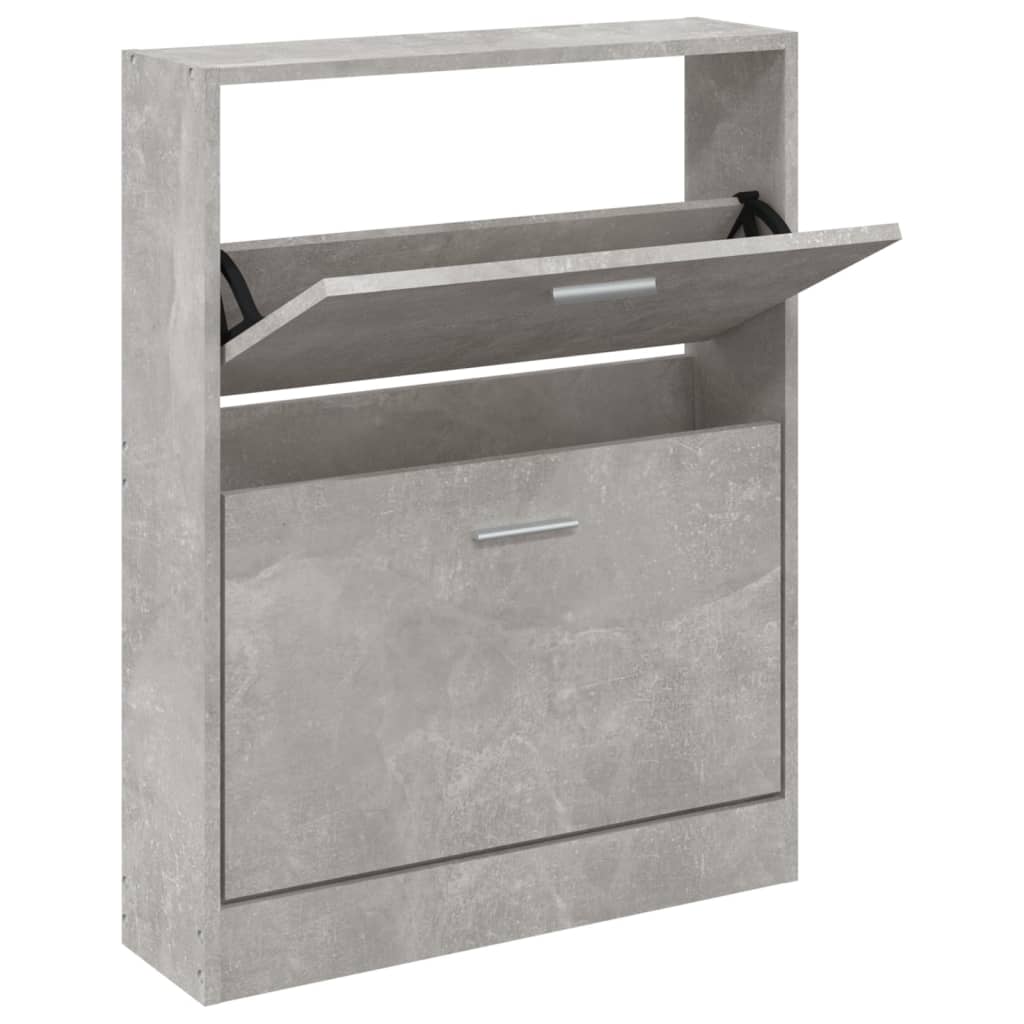 VidaXL shoe cabinet 59x17x81 cm edited wood concrete price