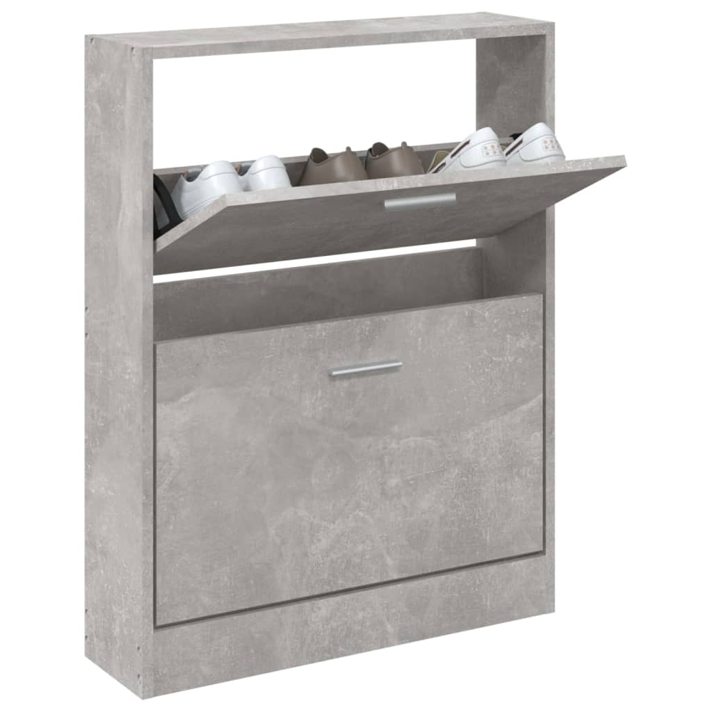 VidaXL shoe cabinet 59x17x81 cm edited wood concrete price