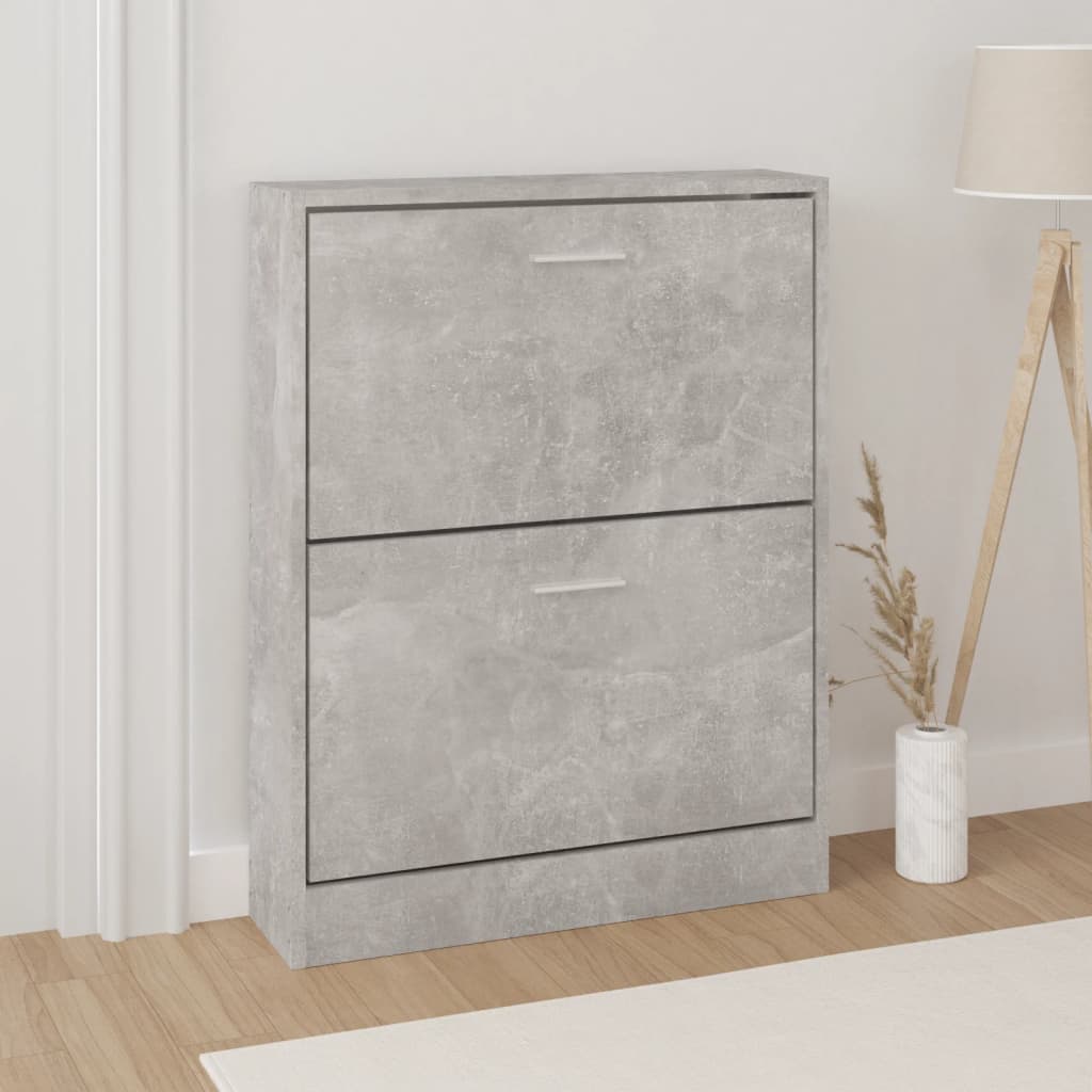 VidaXL shoe cabinet 59x17x81 cm edited wood concrete price