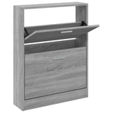 VidaXL shoe cabinet 59x17x81 cm Processed Wood Gray Sonoma