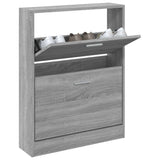 VidaXL shoe cabinet 59x17x81 cm Processed Wood Gray Sonoma