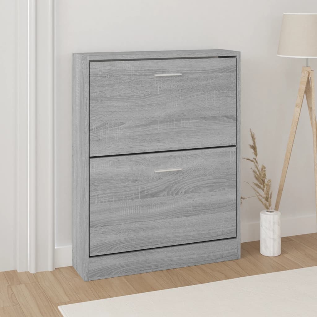 VidaXL shoe cabinet 59x17x81 cm Processed Wood Gray Sonoma