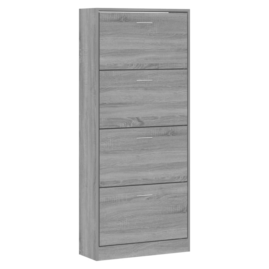 Vidaxl Shoe Cabinet 63x24x147 cm Property Wood Grey Sonoma