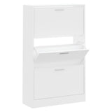 VidaXL Shoe cabinet 63x24x103 cm Processed Wood White