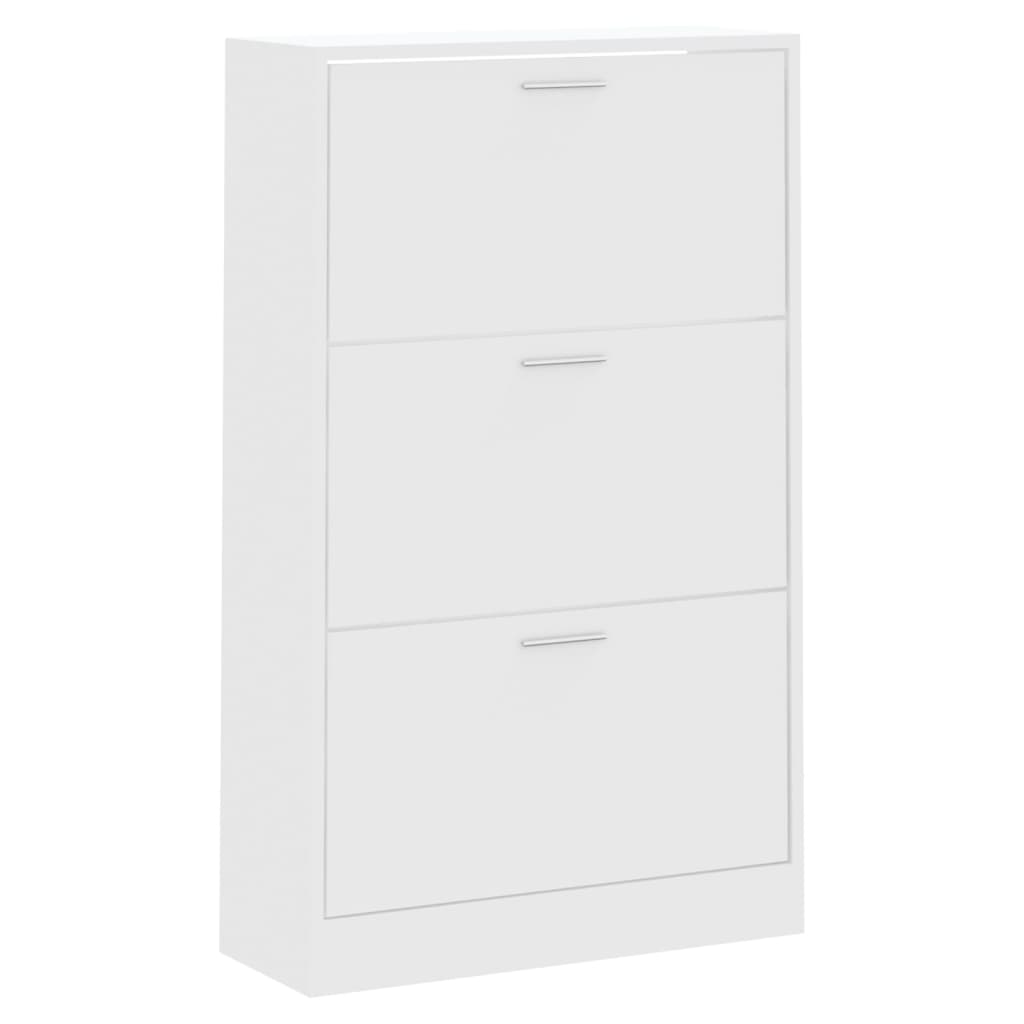 VidaXL Shoe cabinet 63x24x103 cm Processed Wood White