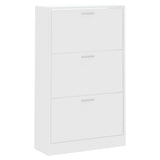 VidaXL Shoe cabinet 63x24x103 cm Processed Wood White