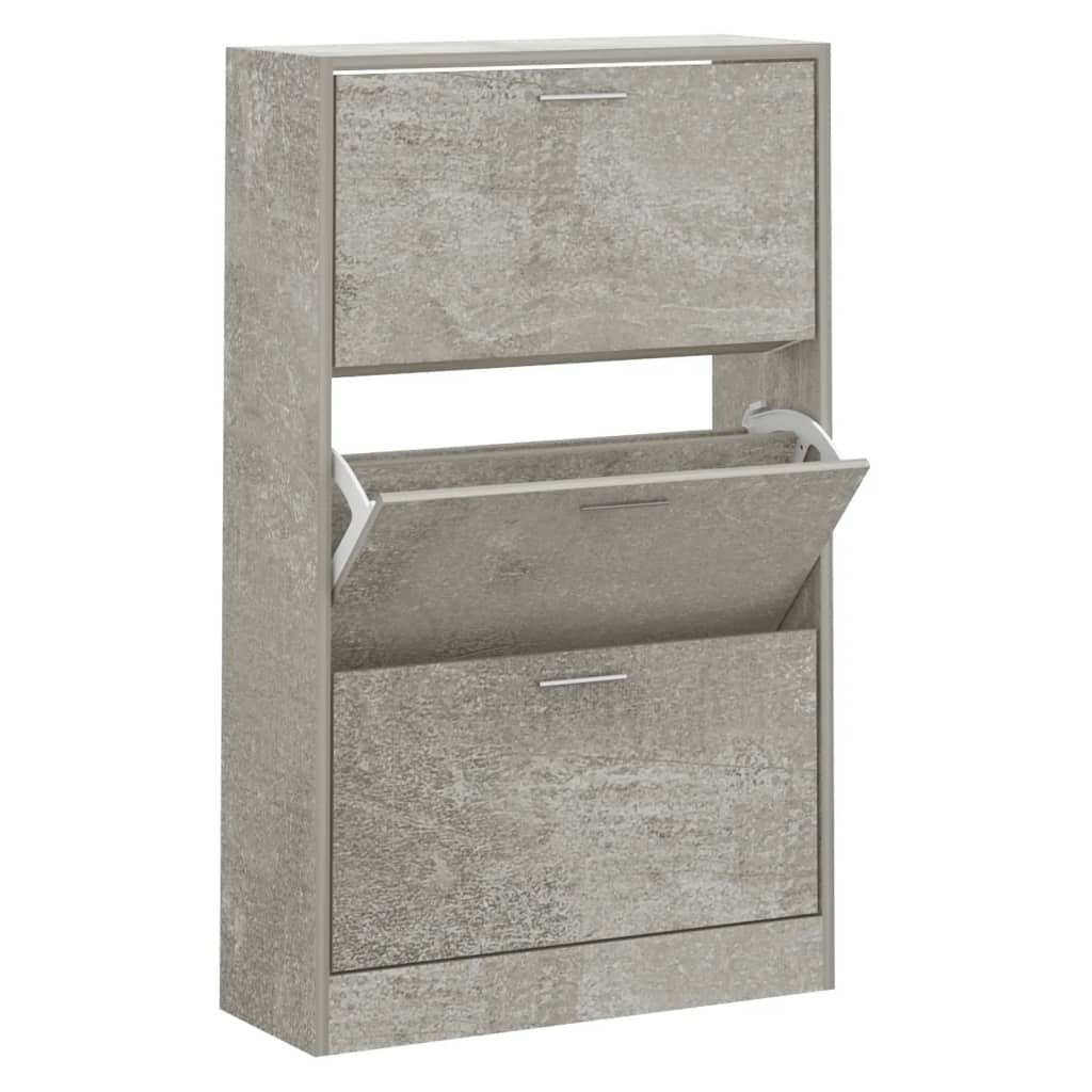 VidaXL shoe cabinet 63x24x103 cm processed wood concrete price